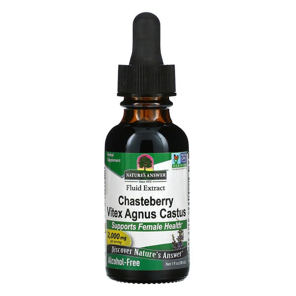 Nature's Answer, Chasteberry Vitex Agnus Castus, Fluid Extract, Alcohol-Free, 2,000 mg, 1 fl oz (30 ml)