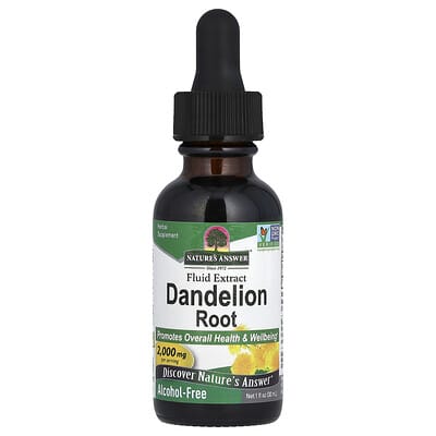 Nature's Answer, 30 ml (1 fl oz), Fluid Extract, Dandelion Root, Alcohol Free, 2,000 mg