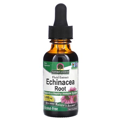 Nature's Answer, Echinacea Root, Liquid Extract Alcohol, Alcohol-Free, 1000 mg, 1 fl oz (30 ml)