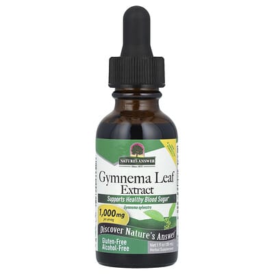 Nature's Answer, Gymnema Leaf Extract, Alcohol-Free, 1,000 mg, 1 fl oz (30 ml)