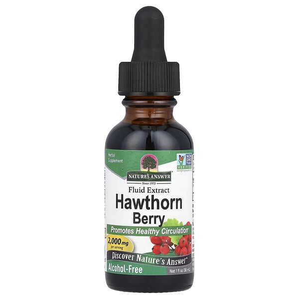Hawthorn Berry, Fluid Extract, Alcohol-Free, 2,000 mg, 1 fl oz (30 mL)