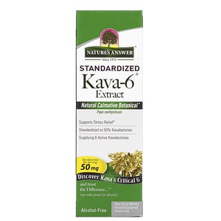 Nature's Answer‏, Kava-6, תמצית ללא אלכוהול, 1 אונקיית נוזל (30 מ“ל)