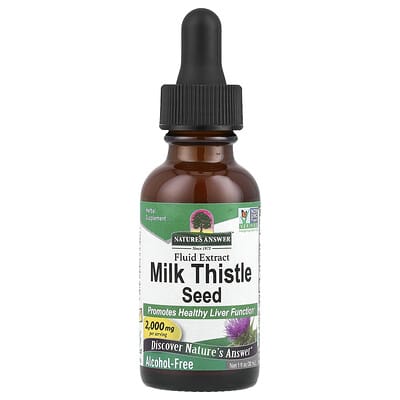 Nature's Answer, Milk Thistle Seed, Liquid Extract, Ethanol-Free, 2,000 mg, 1 fl oz (30 ml)