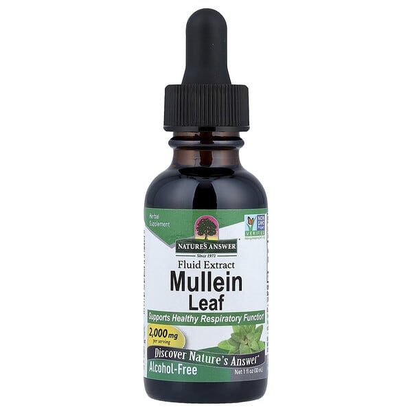 Mullein Leaf, Fluid Extract, Alcohol-Free, 1 fl oz (30 ml)