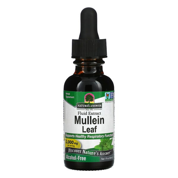 Nature's Answer, Mullein Leaf, Fluid Extract, Alcohol-Free, 2,000 mg, 1 fl oz (30 ml)