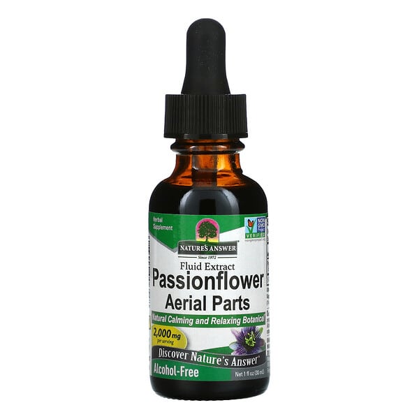 Nature's Answer, Passionflower Aerial Parts, Fluid Extract, Alcohol-Free, 2,000 mg, 1 fl oz (30 ml)