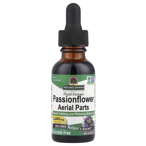 Nature's Answer Passionflower Aerial Parts, Fluid Extract, Alcohol-Free, 2,000 mg, 1 fl oz (30 ml)