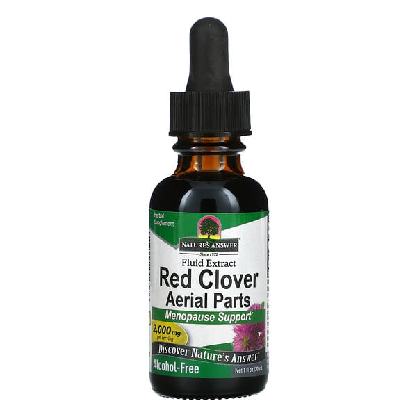 Nature's Answer, Partes aéreas de trébol rojo, Extracto fluido, Sin alcohol, 2000 mg, 30 ml (1 oz. líq.)