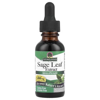 Nature's Answer, Extrait de feuille de sauge, Sans alcool, 255 mg, 30 ml