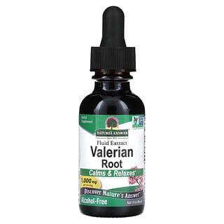 Nature's Answer, Raiz de Valeriana, Sem Álcool, 1.000 mg, 30 ml (1 fl oz)