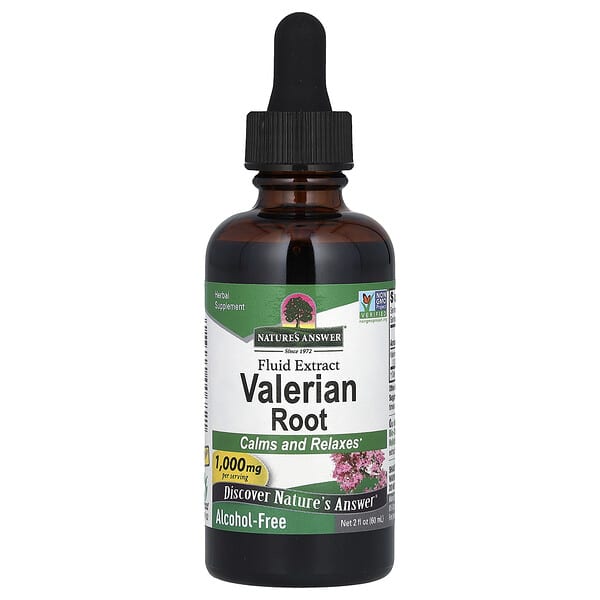 Nature's Answer, Valerian Root Fluid Extract, Alcohol-Free, 1,000 mg, 2 fl oz (60 ml)