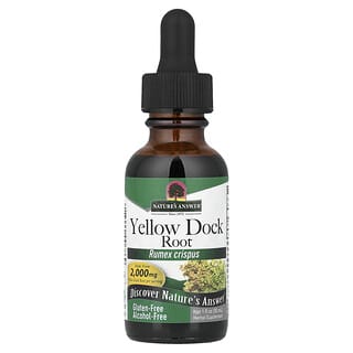 Nature's Answer, Sarı Kıvırcık Labada Kök, Alkol İçermez, 30 ml (1 sıvı ons)