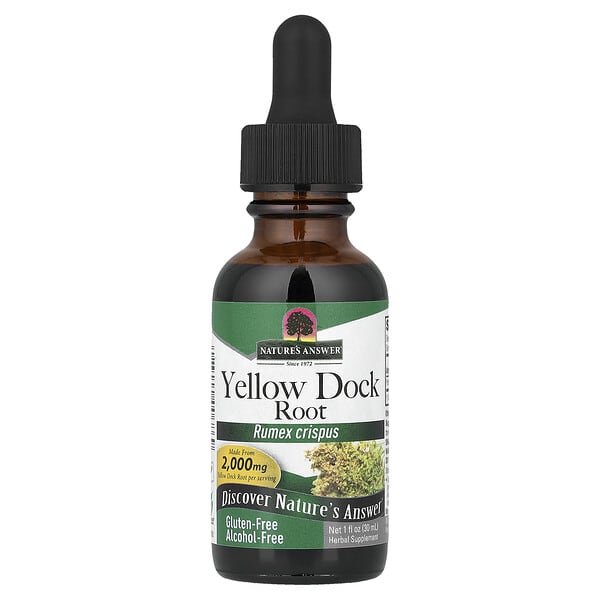 Nature's Answer, Yellow Dock Root, Alcohol-Free, 1 fl oz (30 ml) — product photo 1