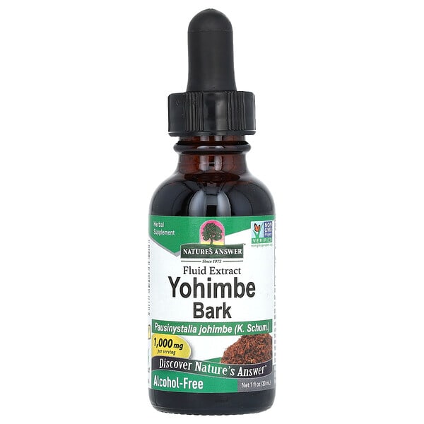 Yohimbe Bark, Alcohol-Free, 1,000 mg, 1 fl oz (30 ml)
