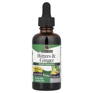 Nature's Answer, Bitters & Ginger, bez alkoholu, 60 ml (2 fl oz)