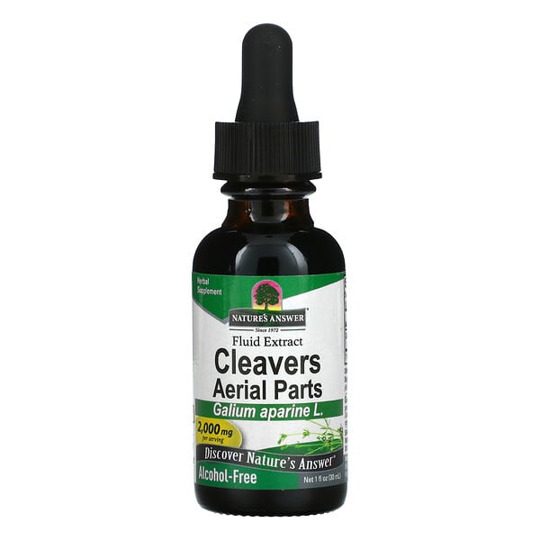 Nature's Answer, Cleavers Aerial Parts, Fluid Extract, Alcohol Free, 2,000 mg, 1 fl oz (30 ml)
