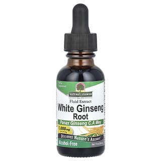 Nature's Answer, White Ginseng Root, Fluid Extract, Alcohol-Free, 1,000 mg, 1 fl oz (30 ml)