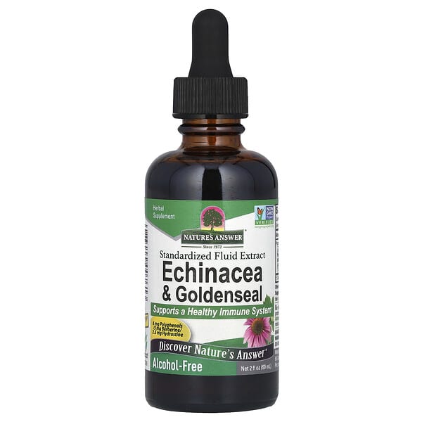 Echinacea & Goldenseal, Standardized Fluid Extract, Alcohol-Free, 2 fl oz (60 ml)