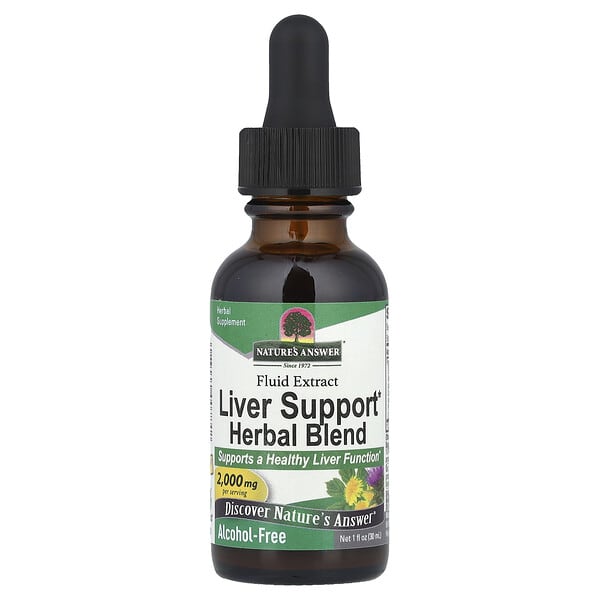 Nature's Answer Liver Support Herbal Blend, Fluid Extract, Alcohol-Free, 2,000 mg, 1 fl oz (30 ml)