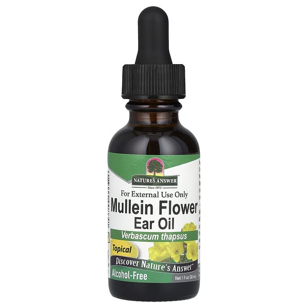 Nature's Answer, 뮬레인 플라워 이어 오일, 알코올 무함유, 30ml(1fl oz)