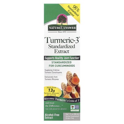Nature's Answer, Turmeric-3®, Alcohol-Free, 200 mg, 1 fl oz (30 ml)
