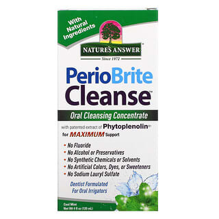 Nature's Answer, PerioBrite Cleanse، مركز لتنظيف الفم، النعناع المنعش، 4 أونصة سائلة (120 مل)