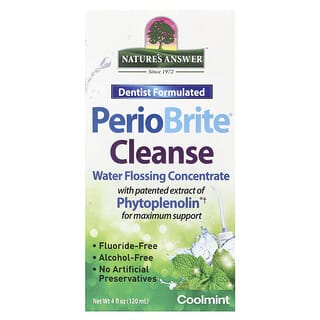 Nature's Answer, PerioBrite®, Concentrado de limpieza con agua para uso con hilo dental, Menta fresca, 120 ml (4 oz. líq.)