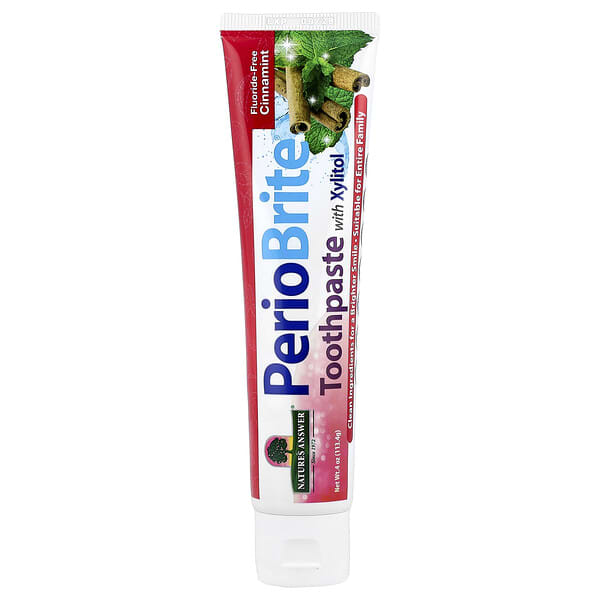 Nature's Answer, PerioBrite® зубная паста с ксилитолом, корица, 113,4 г (4 унции)