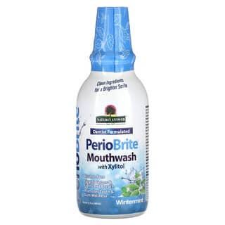 Nature's Answer, PerioBrite, Bain de bouche au xylitol, Menthe hivernale, 480 ml