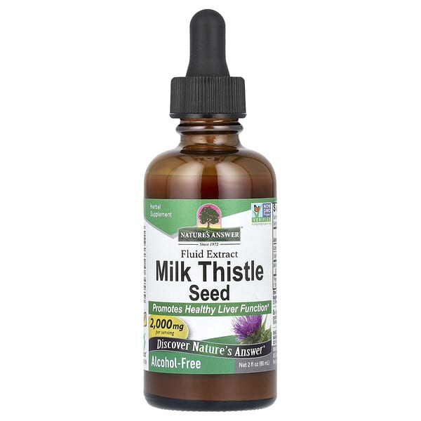 Milk Thistle Seed, Fluid Extract, 2,000 mg, 2 fl oz (60 ml)