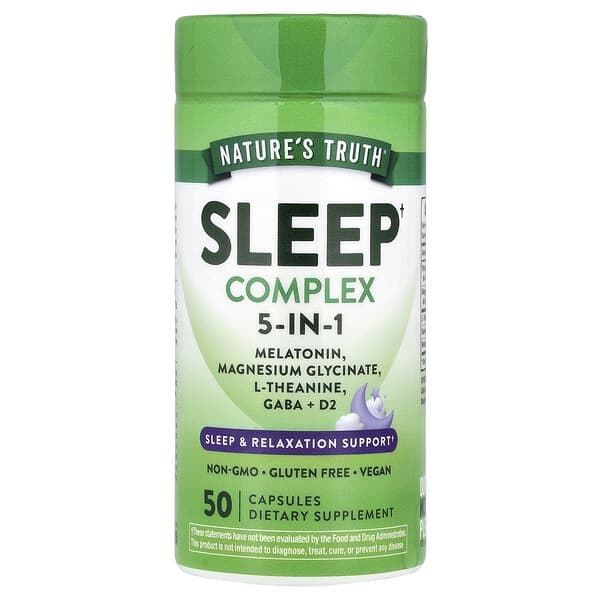 Nature's Truth, Complejo para dormir 5 en 1, 50 cápsulas