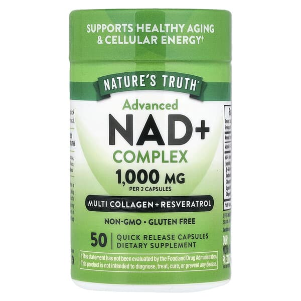 Nature's Truth, Advanced NAD+, 50 Kapseln mit schneller Freisetzung