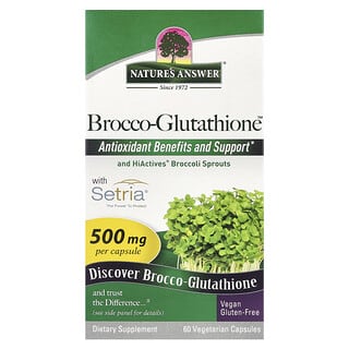 Nature's Answer, Brocco-Glutathione, Protección antioxidante, 500 mg, 60 cápsulas vegetales