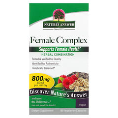 Nature's Answer‏, "קומפלקס לנשים, שילוב צמחי, 400 מ""ג, 90 כמוסות צמחיות."
