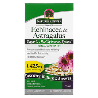 Nature's Answer, Echinacea e Astragalus, 475 mg, 90 Cápsulas Vegetarianas
