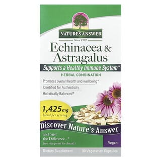 Nature's Answer, Echinacea & Astragalus, Echinacea und Tragant, 90 pflanzliche Kapseln