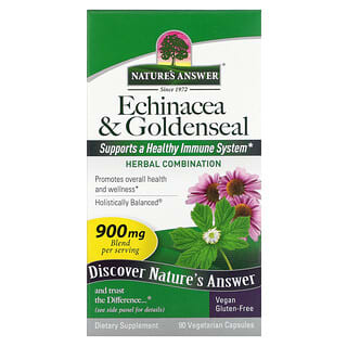 Nature's Answer, Echinacea & Goldenseal, 900 mg , 90 Vegetarian Capsules (450 mg per Capsule)
