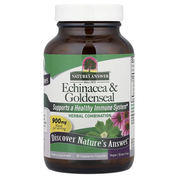 Nature's Answer, Echinacea & Goldenseal, 90 Vegetarian Capsules — product photo 1