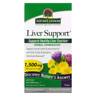 Nature's Answer, Liver Support, Unterstützung der Leber, 500 mg, 90 pflanzliche Kapseln