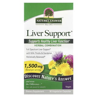 Nature's Answer, Pendukung Liver, 1.500 mg, 90 Kapsul Vegetarian (500 mg per Kapsul)