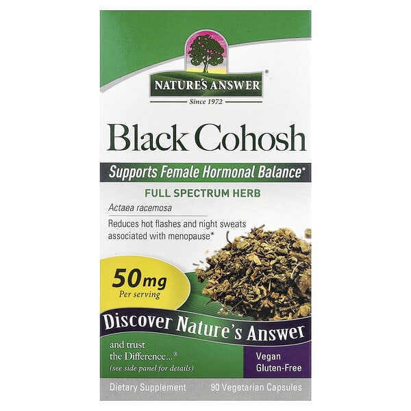 Nature's Answer Black Cohosh, Full Spectrum Herb, 50 mg, 90 Vegetarian Capsules