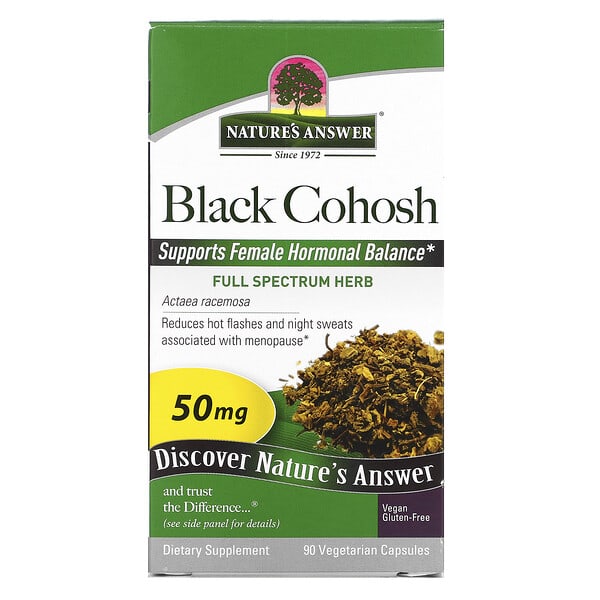 Nature's Answer, Black Cohosh, Full Spectrum Herb, 50 mg, 90 Vegetarian