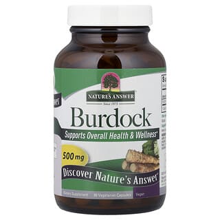 Nature's Answer, 牛蒡，全譜草本，500 毫克，90 粒素食膠囊