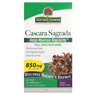 Nature's Answer, Buckthorn Bark, 90 Vegetarian Capsules (425 mg per capsule)