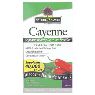 Nature's Answer, Cayena, 90 cápsulas vegetales