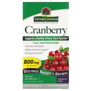 Nature's Answer, Cranberry, 800 mg, 90 Cápsulas Vegetarianas (400 mg por Cápsula)