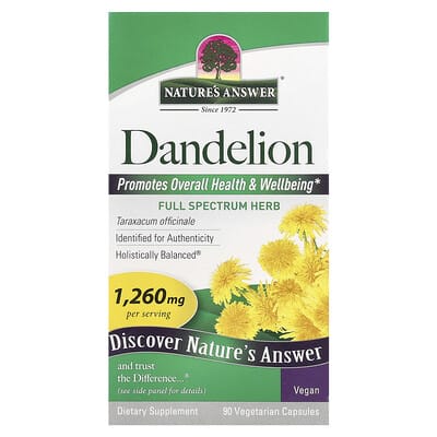 Nature's Answer, Dandelion, 90 Vegetarian Capsules (420 mg per capsule)