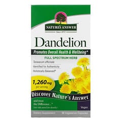 Nature's Answer, Dandelion, Löwenzahn, 420 mg, 90 pflanzliche Kapseln