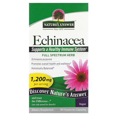 Nature's Answer, Echinacea, 1200 mg, 90 vegetarian capsules (400 mg per capsule)