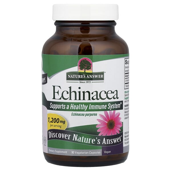 Nature's Answer, Echinacea, 90 Vegetarian Capsules (400 mg per Capsule) — product photo 1